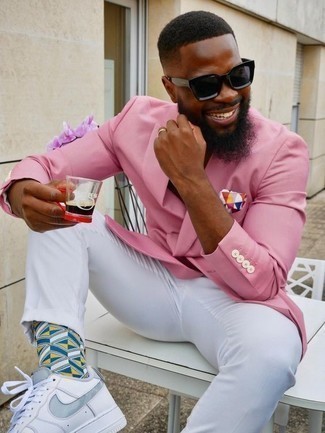 Мужской розовый пиджак от Lanvin