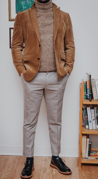 Мужской светло-коричневый вельветовый пиджак от Thom Browne