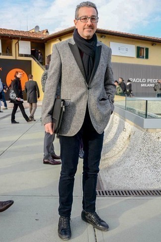 Мужской серый пиджак от ASOS DESIGN