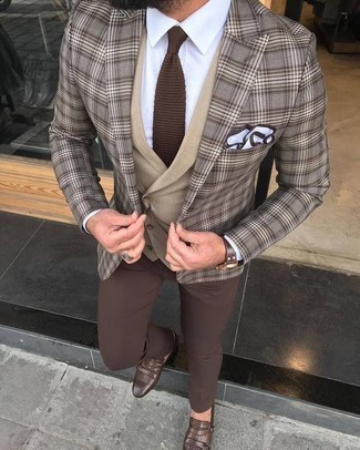 С чем носить коричневый галстук в 30 лет мужчине осень: Несмотря на то, что это классический лук, дуэт коричневого пиджака в шотландскую клетку и коричневого галстука всегда будет выбором стильных мужчин, неминуемо покоряя при этом сердца прекрасных дам. В сочетании с этим ансамблем наиболее выгодно будут выглядеть коричневые кожаные монки с двумя ремешками. Разве это не классная идея в унылый осенний день?