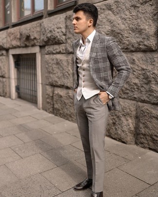 Мужские серые классические брюки от Oliver Spencer