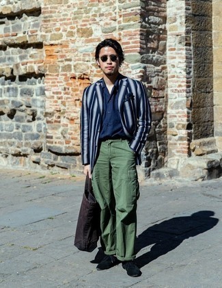 Оливковые брюки карго от Angelo Bonetti