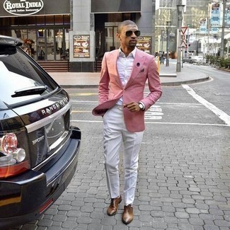 Мужской розовый пиджак от Emporio Armani