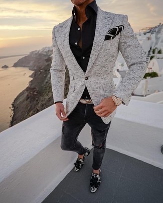 Мужской белый кожаный ремень от Versace