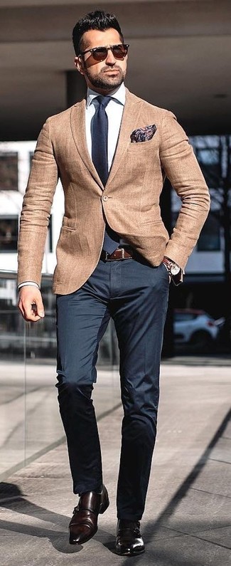 Мужской светло-коричневый пиджак от Gabriele Pasini