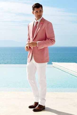 Мужской розовый пиджак от Colombo