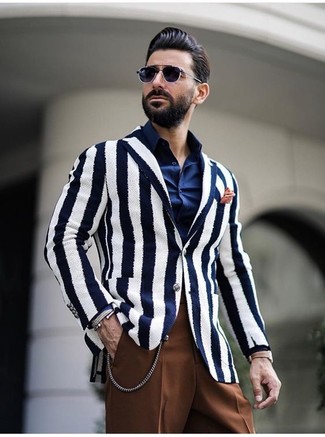 Мужская темно-синяя классическая рубашка от Polo Ralph Lauren
