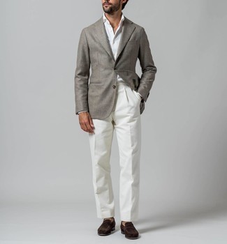 Какие классические рубашки носить с серым пиджаком мужчине: Сочетание серого пиджака и классической рубашки — образец изысканного мужского стиля. В паре с этим ансамблем наиболее выгодно будут выглядеть темно-коричневые замшевые лоферы.