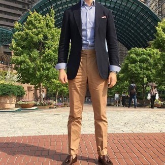 Мужские светло-коричневые классические брюки от Donatto