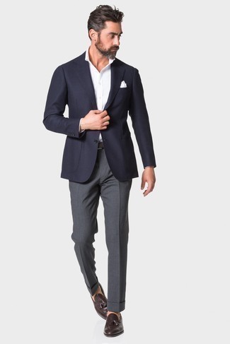 Мужские темно-серые классические брюки от ASOS DESIGN