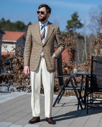 Мужские белые классические брюки от Random Identities