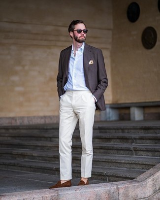 Мужские белые классические брюки от Ermenegildo Zegna