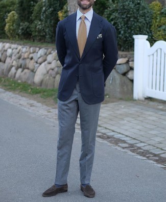 Мужской светло-коричневый вязаный галстук от Yves Saint Laurent