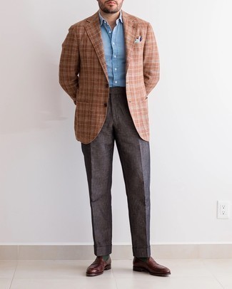 Какие классические рубашки носить с табачным пиджаком в 30 лет мужчине лето: Комбо из табачного пиджака и классической рубашки позволит составить эффектный мужской образ. В тандеме с этим ансамблем наиболее удачно выглядят темно-коричневые кожаные лоферы. Такой ансамбль может стать настоящим спасением, когда за окном 25 градусов жары, а то и больше.
