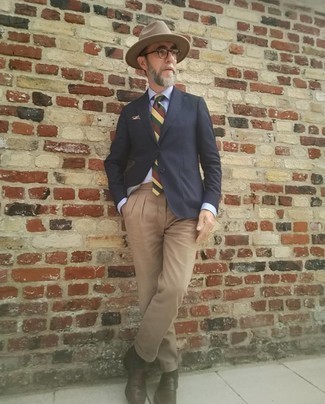 Мужские светло-коричневые классические брюки от DSQUARED2