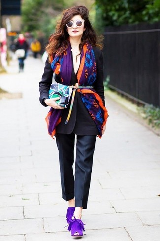 Разноцветный кожаный клатч с принтом от Fendi
