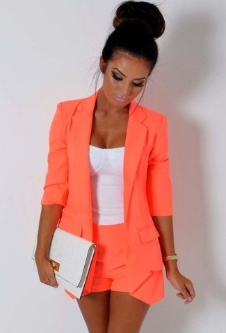 Женский оранжевый пиджак от Etro