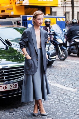 Женский темно-серый пиджак от Comme Des Garçons Vintage