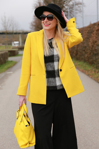 Женский желтый пиджак от UNIQUE21