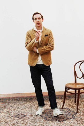 Мужской светло-коричневый вельветовый пиджак от DSQUARED2