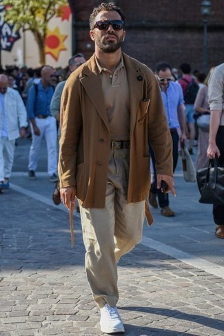 Мужской коричневый пиджак от Canali
