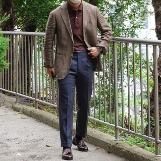 Какие лоферы носить с синими классическими брюками мужчине: Комбо из коричневого пиджака и синих классических брюк позволит составить модный и в то же время изысканный образ. Очень кстати здесь будут выглядеть лоферы.