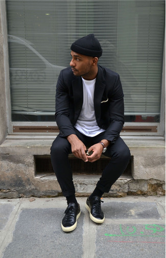 Мужская черная шапка от Calvin Klein Jeans