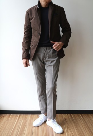 Мужской темно-коричневый хлопковый пиджак от Boglioli