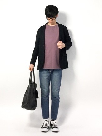 Мужская пурпурная футболка с круглым вырезом от ASOS DESIGN