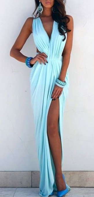 Голубое платье-макси от Asos