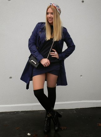 Темно-синяя мини-юбка от Jil Sander Navy