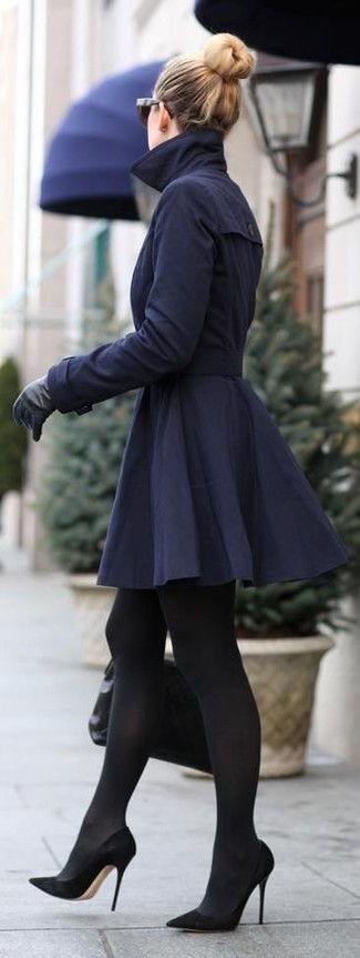 Женские черные кожаные перчатки от Carolina Amato