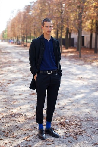 Мужские темно-синие классические брюки от Salle Privée