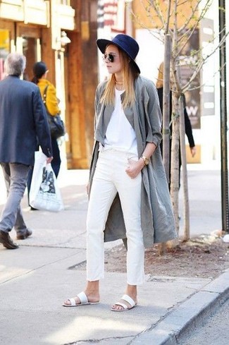 Белые узкие брюки от Rinascimento