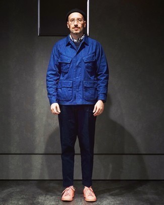 Темно-синяя полевая куртка от Loro Piana
