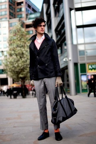 Мужские серые классические брюки от Marcello Gotti