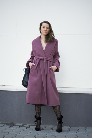 Женское пурпурное пальто от Спартак