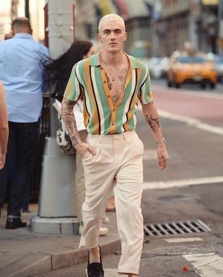 Мужская разноцветная рубашка с коротким рукавом в вертикальную полоску от Burton Menswear