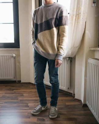 Мужской разноцветный свитер с круглым вырезом от adidas Originals