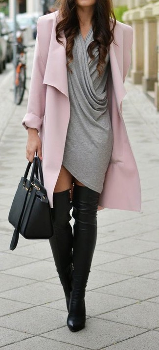 Женское розовое пальто от Gorda Bella