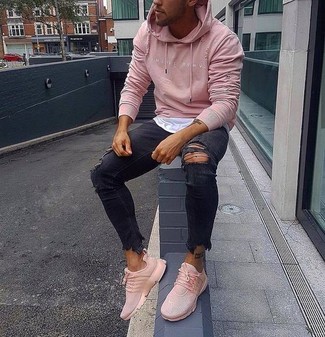 Мужские розовые кроссовки от New Balance
