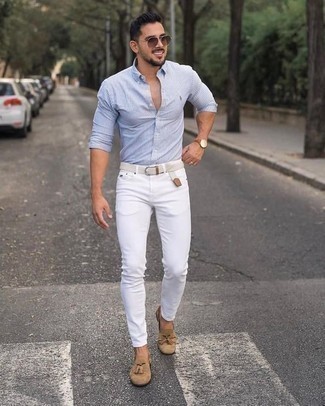 Мужские белые джинсы от Weekday