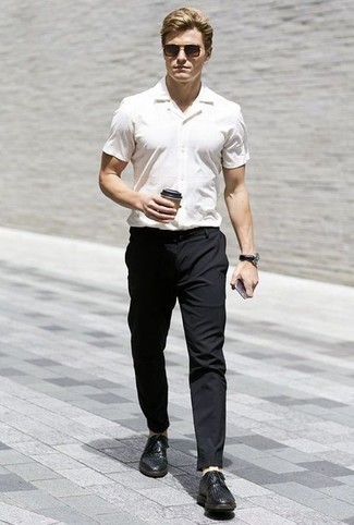 Мужская белая рубашка с коротким рукавом от Jacquemus