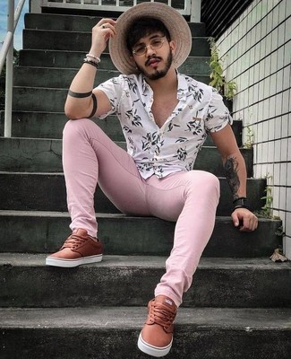 Мужские розовые зауженные джинсы от ASOS DESIGN