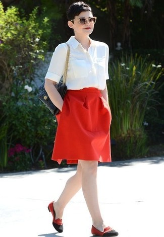 Женская белая рубашка с коротким рукавом от Dolce & Gabbana
