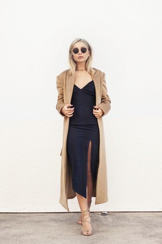 Женское светло-коричневое пальто от Katerina Bleska & Tamara Savin