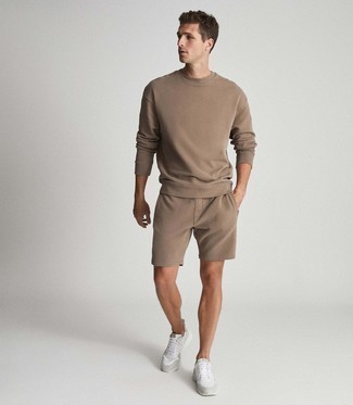 Мужской светло-коричневый свитшот от Calvin Klein Jeans