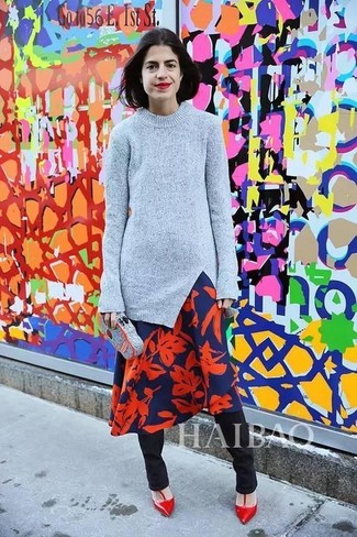 Женский серый свитер от DKNY