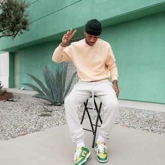 Мужские разноцветные кожаные низкие кеды от Nike