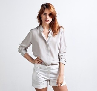 Женские белые шорты от Guess Jeans